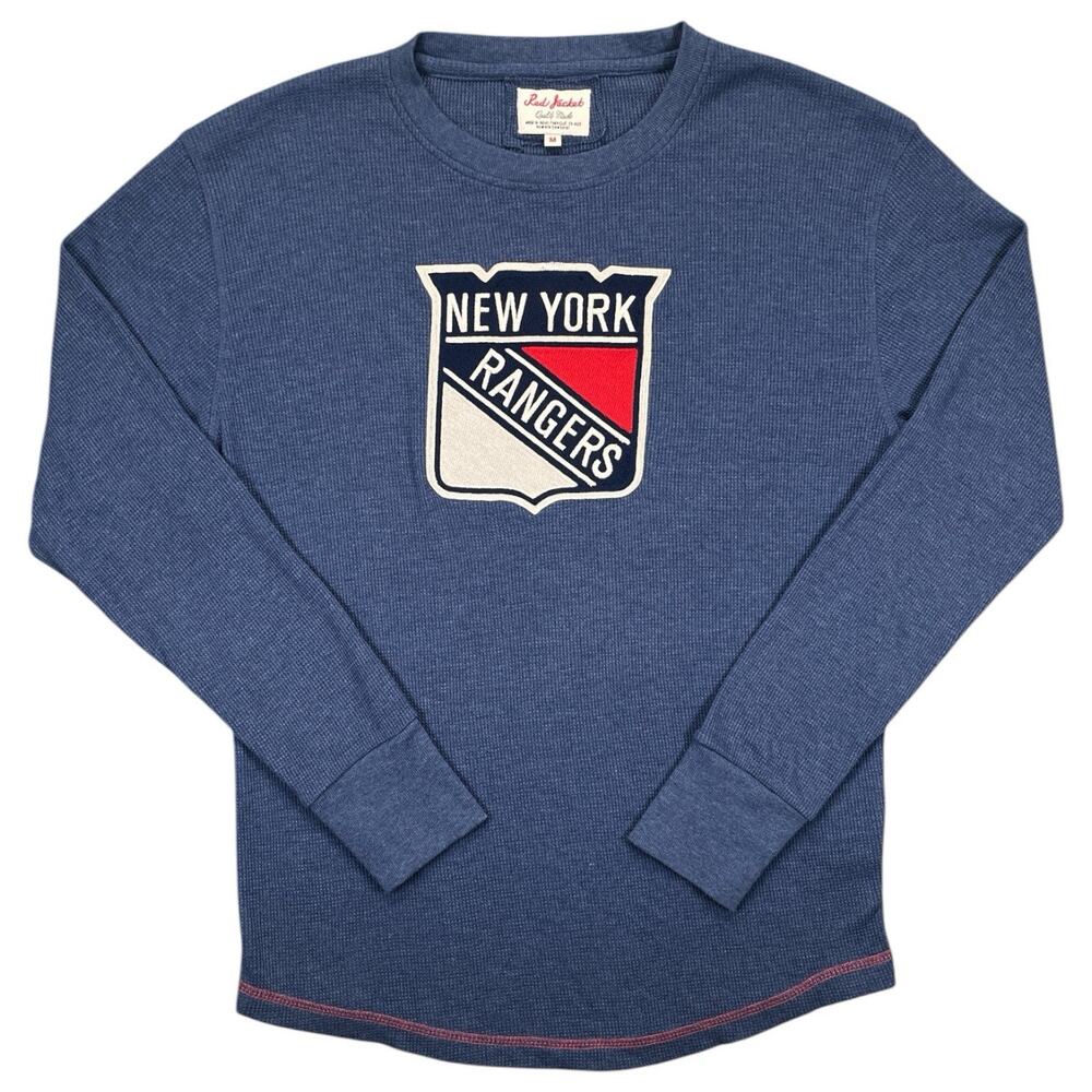 New York Rangers Red Jacket Thermal Shirt Long Sleeve Men’s M Blue NHL Style